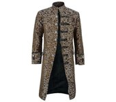 Chaqueta de abrigo vintage para hombre, abrigo gótico largo victoriano Amarillo L