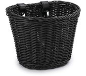 Augro Barril de bicicleta hecho a mano, scooter de cesta, canasta, bolsa de bicicleta para niños balance, accesorios para cesta de bicicleta, negro