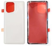 Para Oppo Find X5 Reemplazo de la tapa de la carcasa de la batería trasera (sin logotipo) - Blanco