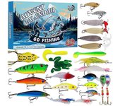 2024 Navidad Calendario de Adviento Cuenta regresiva Señuelo de pesca para hombres adultos,24 días de Navidad Juego de aparejos de pescado,Regalo d...