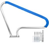 Succebuy Barandilla de piscina 48x36 Barandilla de piscina 304 Acero inoxidable 250LBS Capacidad de carga Plata Barandilla de piscina a prueba de h...