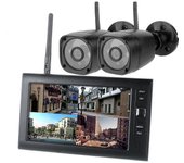 Cámara CCTV inalámbrica digital 2X con monitor LCD de 7 '' DVR Grabar seguridad en el hogar B