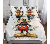 DSJackson Mickey Mouse Edredón Juego con Cierre de Cremallera Oculto - Acogedora Ropa de Cama de Microfibra de Dibujos Animados, Impresión 3D, Jueg...