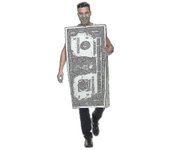 Divertido disfraz de dólar para adultos Mono de billete Cosplay de Halloween Disfraz de fiesta de carnaval