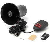 7 sonidos de bocina fuerte alarma de advertencia de coche de bomberos de policía 150dB sirena PA sistema de altavoces mengxi