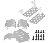 5 piezas de acero inoxidable chasis blindaje protección placa deslizante para Traxxas Trx-4 82056-4 Rc coche