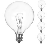 5pcs Lámparas de lava Bombillas G50 220V-230V Bombilla 25W E12 Bombillas de lámpara cálida de cera color transparente 7x5x5cm
