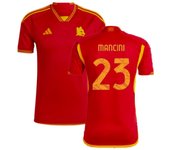 Adidas 2023-2024 Camiseta local AS Roma (MANCINI 23) Rojo XL 44-46 inch Chest