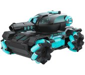 Gesto controlado Rc Tank Control remoto coche juguete adulto adolescente regalo de cumpleaños Negro azul Handle-3xBattery