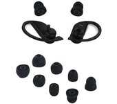 Auriculares de silicona de 4pair Reemplazo de auriculares Tapa blanda para Beats Powerbeats Pro Negro