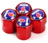 4 piezas universales nuevas tapas de válvula de neumático de rueda de metal para SAAB SCANIA 9-3 93 9-5 9 3 9000 9 5 accesorios de coche shry rojo ...