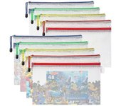 Bolsas de malla con cremallera de doble capa de 10 piezas, bolsas de almacenamiento de juguetes compatibles con bloques de construcción de rompecab...