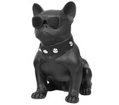 Altavoz Bluetooth inalámbrico Bulldog Boombox portátil Bass 3D Calidad de sonido Radio envolvente Tarjeta TF multifunción Super Subwoofer Sonido-Negro