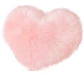 Muñeca Almohada Textura Suave Aplicación Amplia PP Algodón Decorativo Forma de Corazón Funda de Cojín de Sofá Suministros para el Hogar Rosa claro