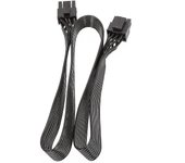 Cable adaptador de placa base macho de 8 pines de CPU a cable adaptador de placa base EPS-12v macho de 8 pines (4 + 4 pines) - 60c