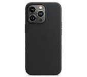 Funda de piel para Iphone 13 Pro con funda de silicona líquida Magsafe Negro medianoche