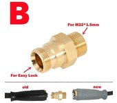Conector de manguera y pistola pulverizadora para adaptador de bloqueo fácil de Karcher para conectar rápidamente Marrón