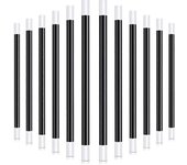 12 paquetes de 10 pulgadas de varita mágica de plástico en blanco y negro hechizo palo de lanzamiento para el disfraz de mago