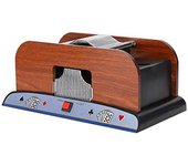 Barajadores de cartas Barajador de cartas eléctrico de madera duradero y confiable Máquina de barajar de cartas automática silenciosa y accionada p...