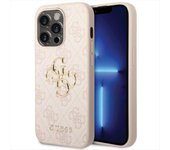 Guess Apple iPhone 15 Pro Max Funda 4G Metal Logo Rosa Color de rosa