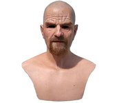 Máscara realista de hombre viejo Látex Cosplay Party Máscaras faciales completas