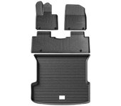 unbrand Para Xpeng G9 Alfombrillas de coche Almohadilla del maletero TPE 3d Alfombrilla de pie Impermeable Juego de bandeja inodoro negro G9 FM LHD...