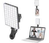 Newmowa 60 Led High Power recargable clip llenar luz de vídeo con clip frontal y trasero, ajustado 3 modos de luz para teléfono, iphone, Android, i...