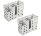 Paquete de 2 canastas de lavavajillas para paja y palillos Cesta de utensilios para lavavajillas Escurridor de lavavajillas Baske