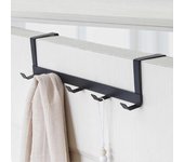 Gancho de puerta Perchero Taladro libre para colgar ropa Sombrero Bolsa Toalla Baño Entrada Negro