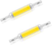 Pack 10w 78mm R7s Bombillas Led Regulables Blanco Frío 6000-6500K 100w Halógeno J78 Reemplazo, Tubo Base R7s de Doble Extremo, Ángulo de Haz 360, En