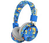 Wireless Bluetooth Headset With Microphone Dinosaur Animal Stereo Music Earphone Tf Card Headphones compatible with Kids-blue-C8