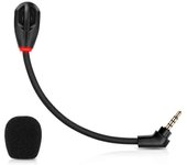 Micrófono de repuesto Auriculares de micrófono de 3,5 mm para HyperX Cloud Flight claro/negro