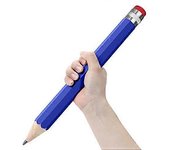 Lápices gigantes de madera para accesorios / regalos / decoración - Lápiz de novedad grande divertido de 14 pulgadas con tapa (azul) para escuelas ...