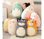 45/80CM Juguete blando Kawaii Animal Grasa Dinosaurio Shiba Inu Perro Peluche Juguetes Lindo Conejo Muñeca Niñas Cama Cojín para dormirAnimales de ...
