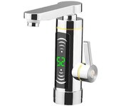 Calentador de agua caliente Grifo instantáneo sin tanque 3000w Grifo eléctrico de agua del grifo de calentamiento rápido con Led Digi Plata