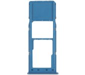 Bandeja para tarjetas SIM + bandeja para tarjetas Micro SD para Samsung Galaxy A12 Azul