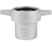 Accesorios de bombas de agua Llave de conexión de tubería de aluminio de 2 pulgadas con junta de goma Tubo conector de bomba Plata