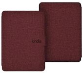 Para Kindle Paperwhite 6 12th 2024 Funda de cuero PU delgada y duradera Auto Wake/Sleep Borgoña