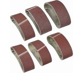 Cinturón de lijado de 30 piezas, banda de lijado de tela de tela de 75 x 533 mm 40/60/80/120/180/240 Correas de papel de lija de óxido de aluminio ...