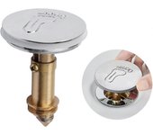 Desagüe emergente para baño - Desagüe de desagüe para bañera de masaje, jacuzzi, latón macizo cromado - 43 mm Ternel