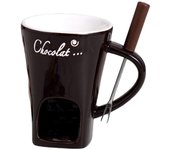 Taza de fondue de chocolate de 130 ml, taza de café de fondue de chocolate de cerámica con tenedores, tazas para derretir chocolate, queso, mantequ...
