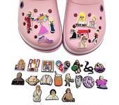 29pcs Taylor Swift Singer Series Beach Party Shoes Charms para Crocs Zueco Sandalias Decoración Accesorios de Zapatos Regalos