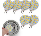 Lámparas LED redondas G4 de color blanco cálido, 2W reemplaza a la bombilla halógena base de 20W, 12V AC/10-30V DC, Iluminador G4 para iluminación ...