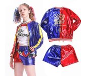 Suicide Squad Harley Quinn Cosplay Disfraz Harley Quinn Alta Calidad Niño-M