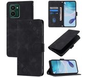 Funda de teléfono de cuero con tacto de piel para HMD Pulse Pro Negro