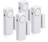 Tsim Alarma de puertas y ventanas - Juego de 4x Alarma inalámbrica anti-intrusión - Seguridad en el hogar contra robos - Operación magnética