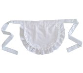 Retro Aprons Waist Apron Waist Apron For Girls  Tight Costume  White Cotton  Half Apron  Party Hot