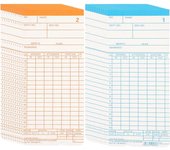 1 Juego de Tarjetas de Tiempo Inglesas Tarjetas de Tiempo de Doble Cara Tarjetas de Papel de Tiempo Tarjetas de Tiempo de Asistencia 18.50X8.50X0.10CM