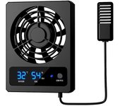 Ventilador de enfriamiento inteligente para tanque de reptiles con pantalla LED Ventilador de ventilación de viento fuerte Ventilador de enfriamien...