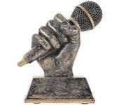 Trofeo Micrófono Premio Trofeo Micrófono Escultura Resina Trofeo Decoración del hogar